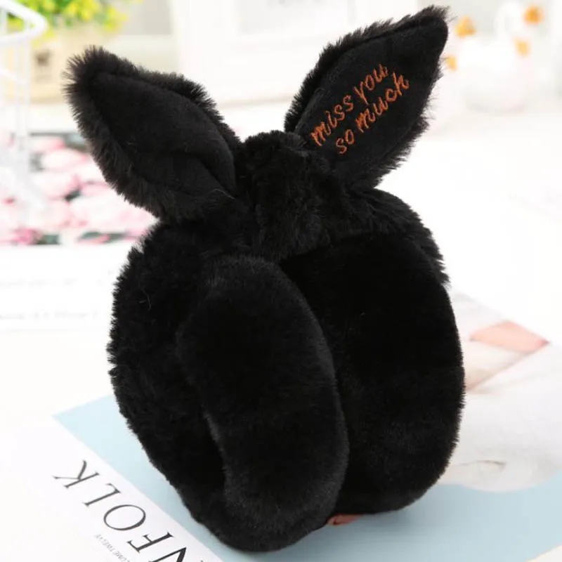 M14 Black Calymel Brand Winter Earmuffs Xmas Gift Fashion Women Girl Fur Ear Warmer Muffs Outdoor Earlap Earmuff Headband Newest - Цвет: M14 Black