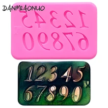 DANMIAONUO A1323011 Arabic Numerals Molde Silicona Silicone Molds Moulds For Crafts Clay Food Sweets Handmade Soap Making Tools