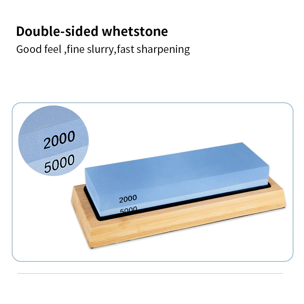 Kitchen Knife Sharpener Whetstone 2-IN-1 2000 5000 10000 grit