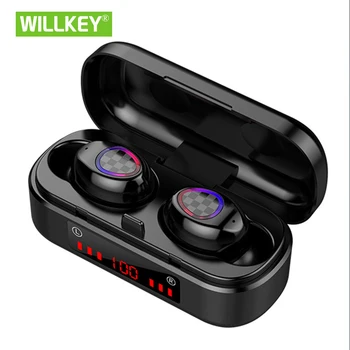 

Willkey V7 TWS Bluetooth 5.0 Headphones Earphone Wireless Headset With LED Digital Display HD Call Noise Reduction Phone Earbuds