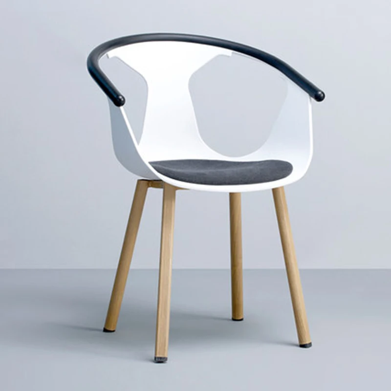 

NordicINS wrought iron plastic chair restaurant dining chair restaurant office meeting business home bedroom study plastic chair