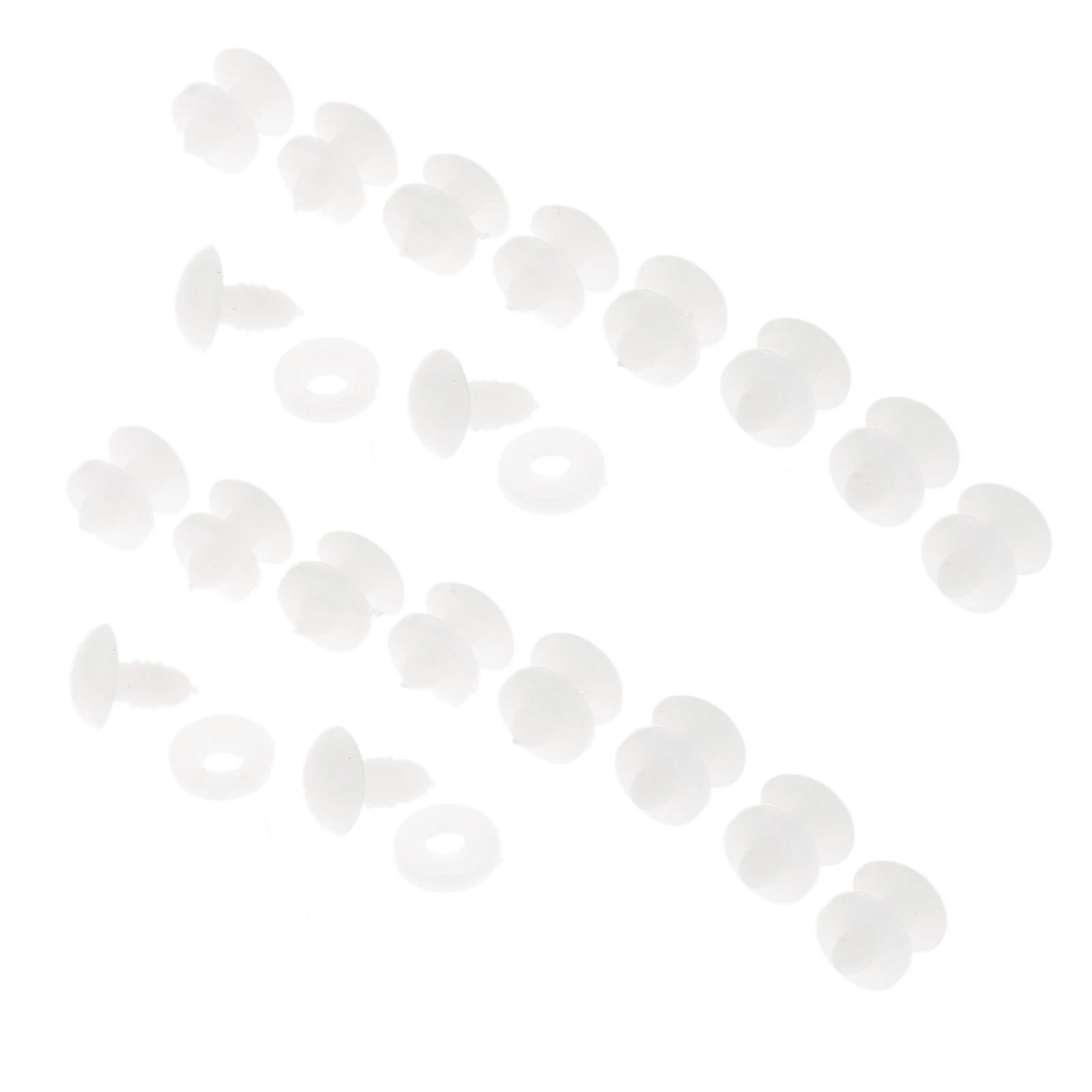 20/10sets White Plastic Doll Joints With Washers Neck Arm Leg Joins
