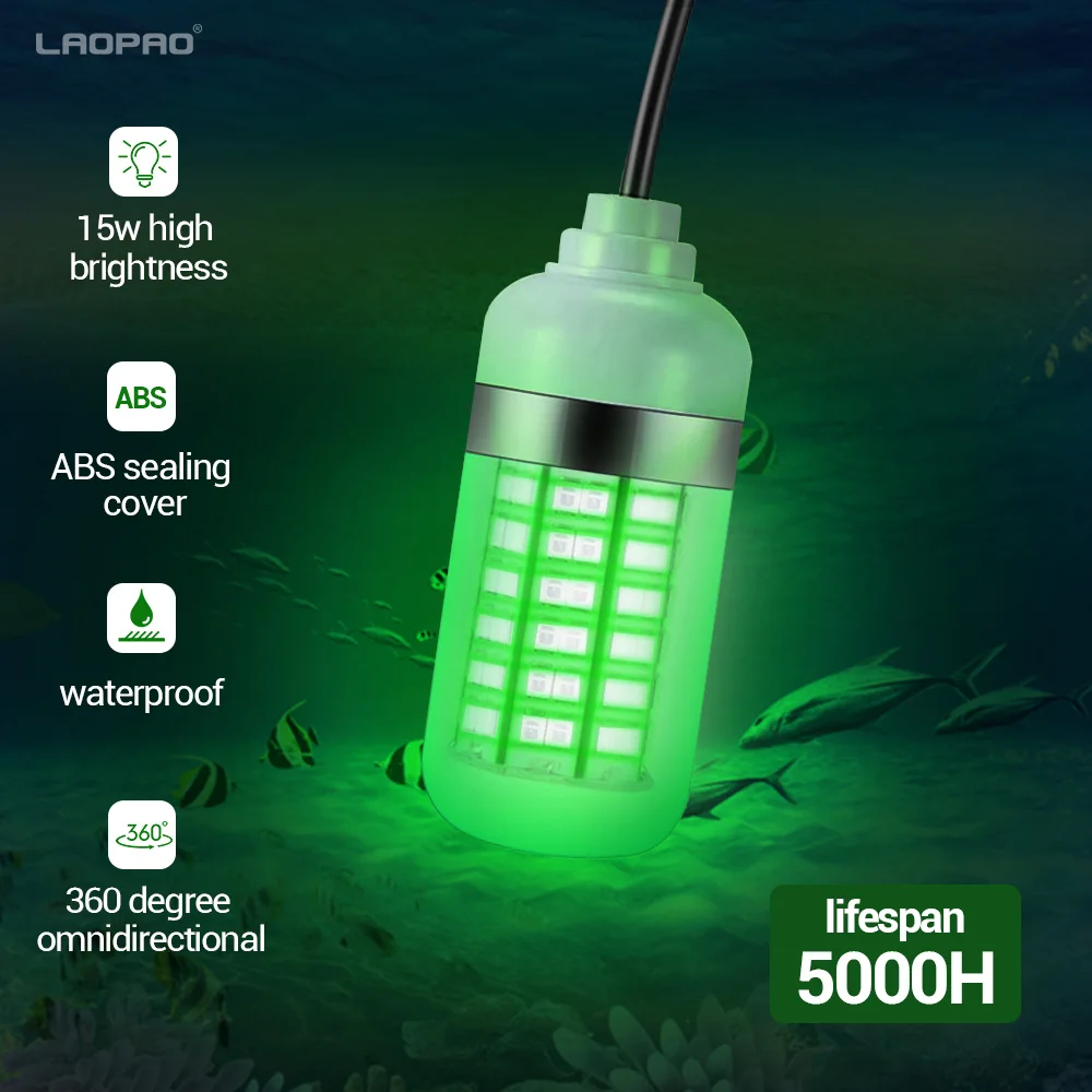Светодиодная водонепроницаемая рыболовная лампа HoneyFly 12 в постоянного тока IP68