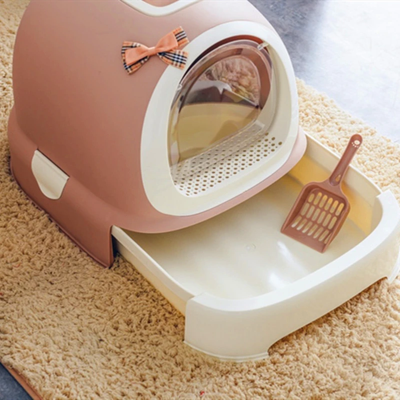 Large Cat Litter Box Tray Indoor Closed Anti-splash Drawer design Pet Cat Toilet Enclosed Cute Small Cat Sandbox With Scoop Large Cat Litter Box Tray Indoor Closed Anti-splash Drawer design Pet Cat Toilet Enclosed Cute Small Cat Sandbox With Scoop