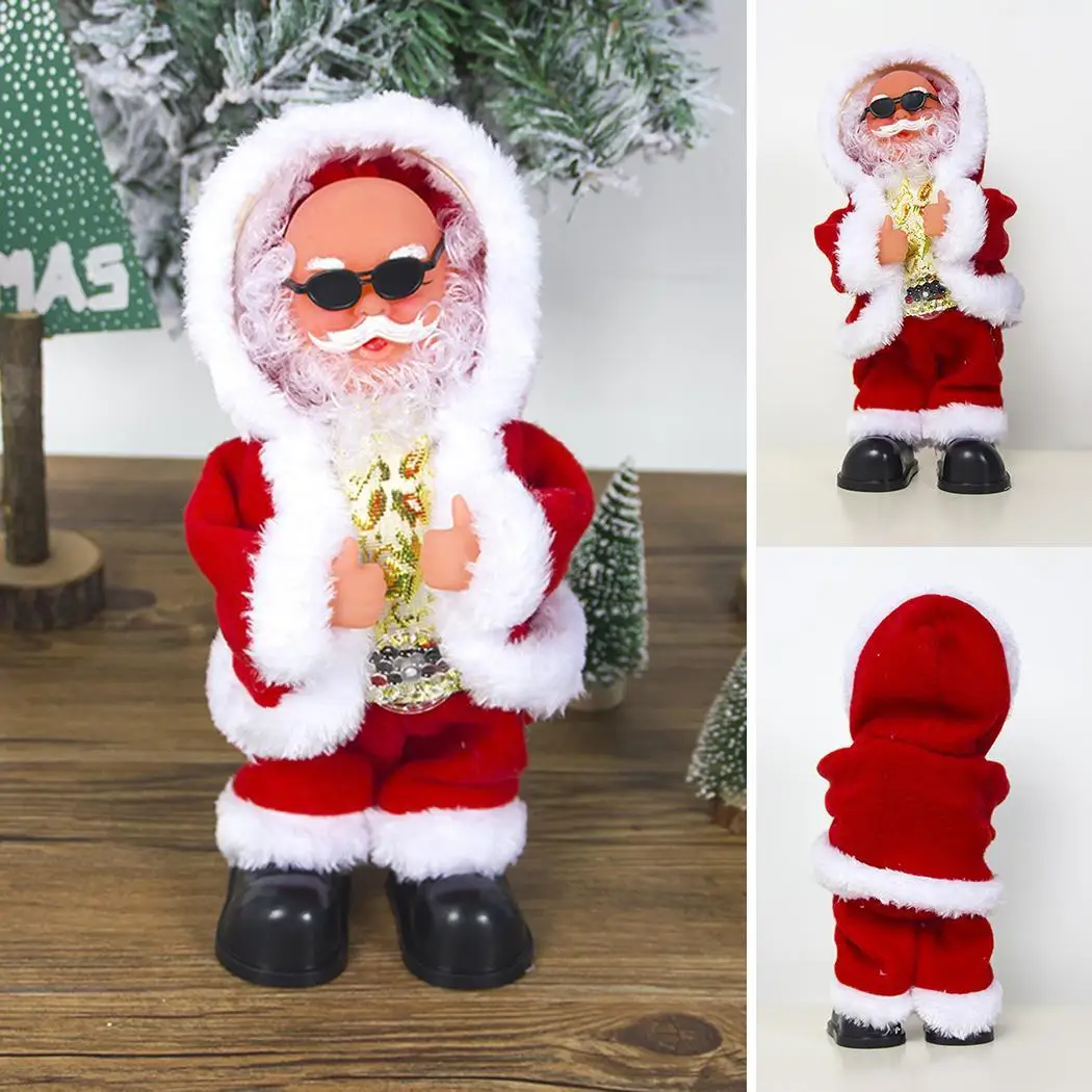 

Chrismas Automatic Take Off Hat Electric Santa Claus Over 3 Years Old Doll Red Toys