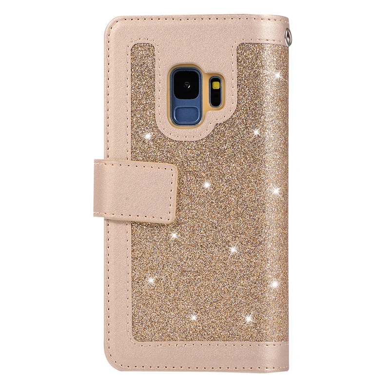 Кошелек с блестками чехол для samsung Galaxy S7 Edge S8 9 S10E S10 Note 8 9 10 Plus 5G Роскошный кожаный флип-чехол для телефона Мода