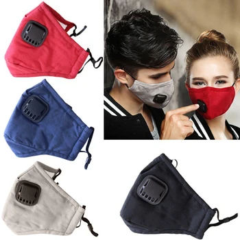 

Reusable Cotton Mouth Face Mask Cover Respirator Anti-Dust + 2PCS PM2.5 Mask Filter