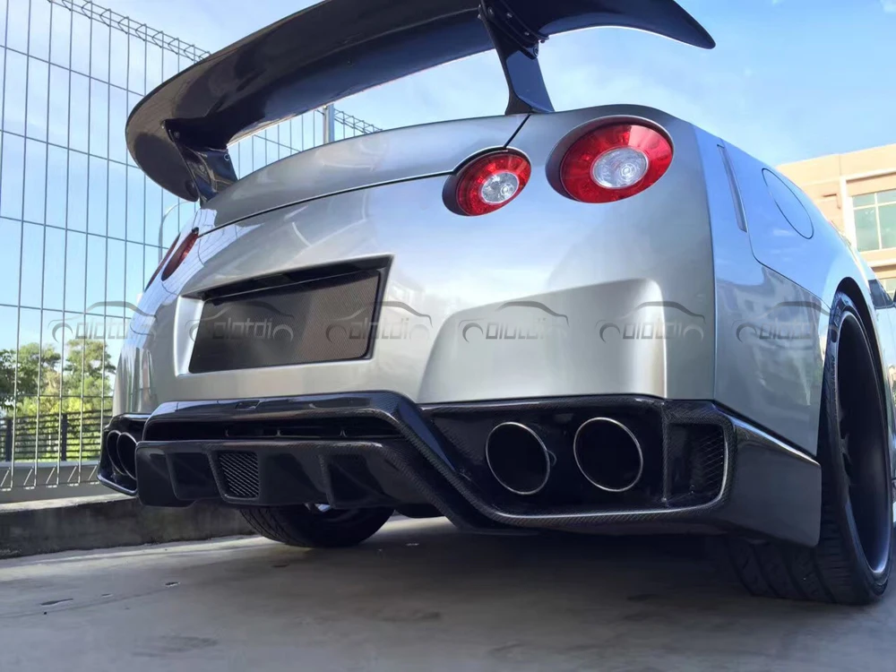 Настоящий карбоновый задний бампер спойлер сплиттер для NISSAN GTR35 2008- TOMMYKAIRA задний бампер для губ