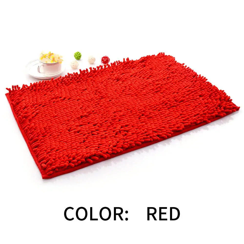 Red Коврик для ног, коврик для двери, удобный портативный мягкий коврик 60*40 см, синель 25 мм, товары для дома, кухни, дома, гостиной - Цвет: Red