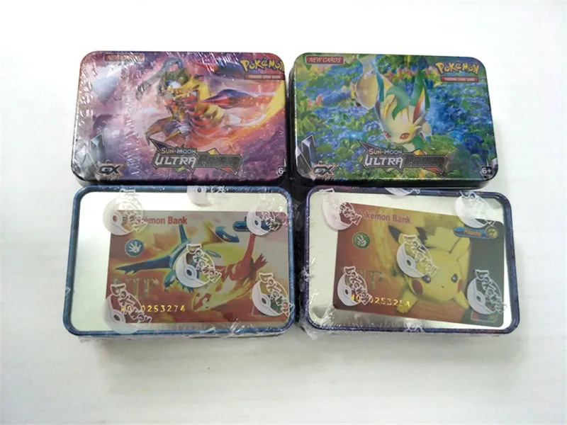 42 шт./компл. железный ящик блестящие TAKARA TOMY карточная игра Покемон битва меню торговые карты игра для детей игрушки игральные карты