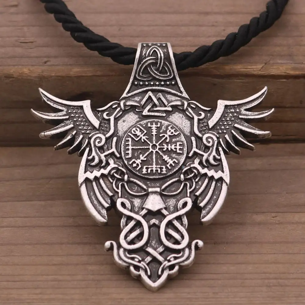 Odin равен амулет викинга Valknut Vegvisir троица символы мужчины языческое ожерелье