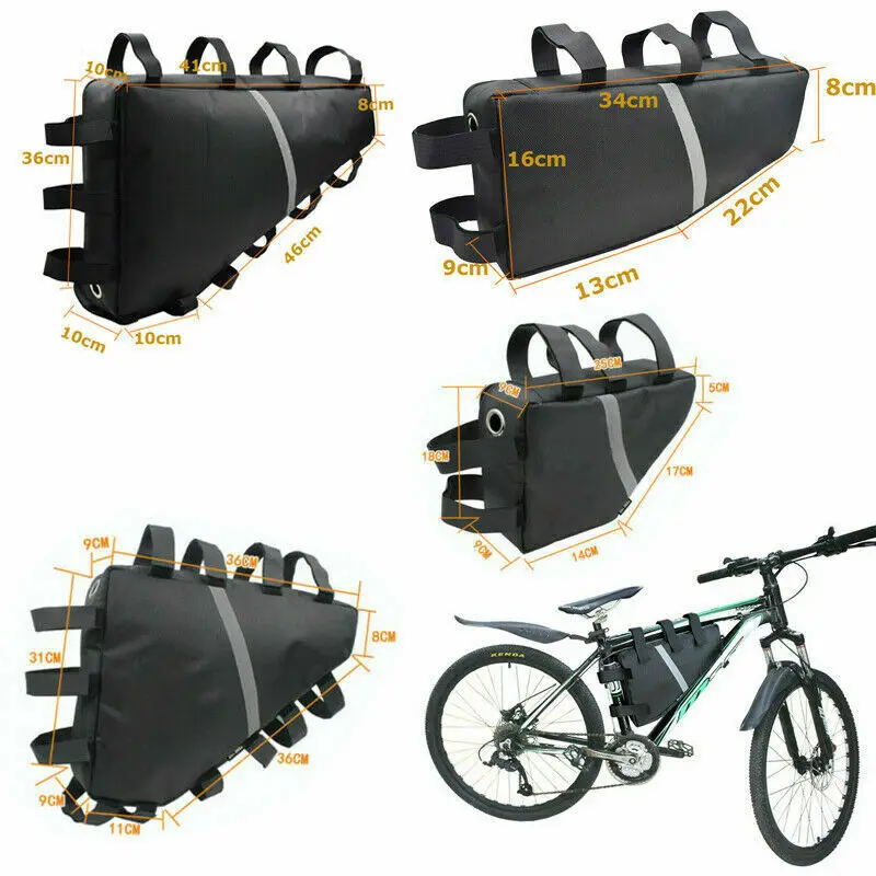 Waterproof Mountain Bike Triangle Tube Frame Bag Hanging Battery Storage Bike Bag Storage Cycling Bicycle Bag scooter hanging bag front frame bag scooter handlebar bag scooter charger carrier storage bag replacement for xiaomi m365