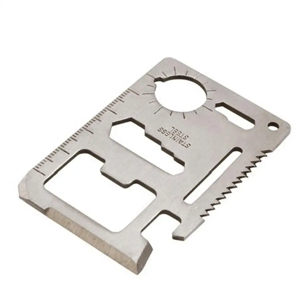 

Outdoor multifunction stainless steel card edc tool camping universal life-saving tool switzerland saber pocket card multi tool