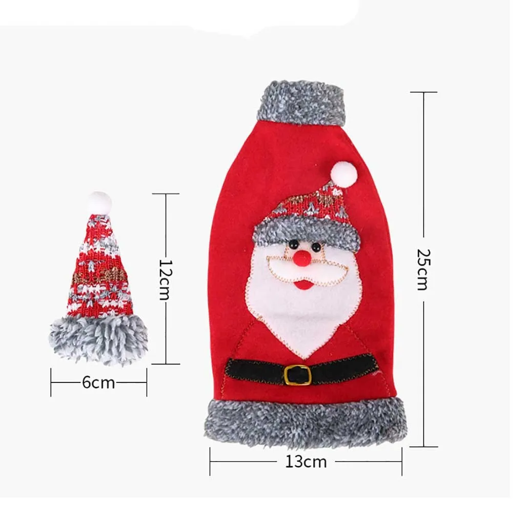 Merry Christmas Santa Wine чехол для бутылки с рождественской елкой, вечерние, Подарочный чехол, органайзер для стола, Декор для дома