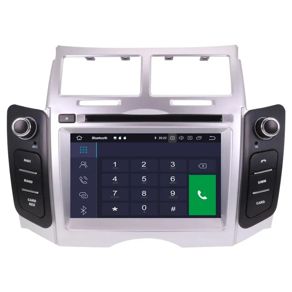 Clearance ZWNAV Android 9 Car Stereo Screen Radio For Toyota Yaris 2005-2011 Car DVD Player GPS Navigation Doble DIN Free Map 3