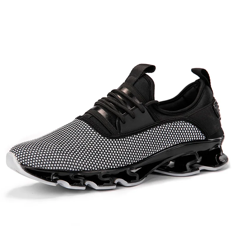 

2019 Summer Lace-up Fly Woven Blade Sports Breathable Athletic Shoes Men's Korean-style Trend Casual Versatile Running Shoes A50