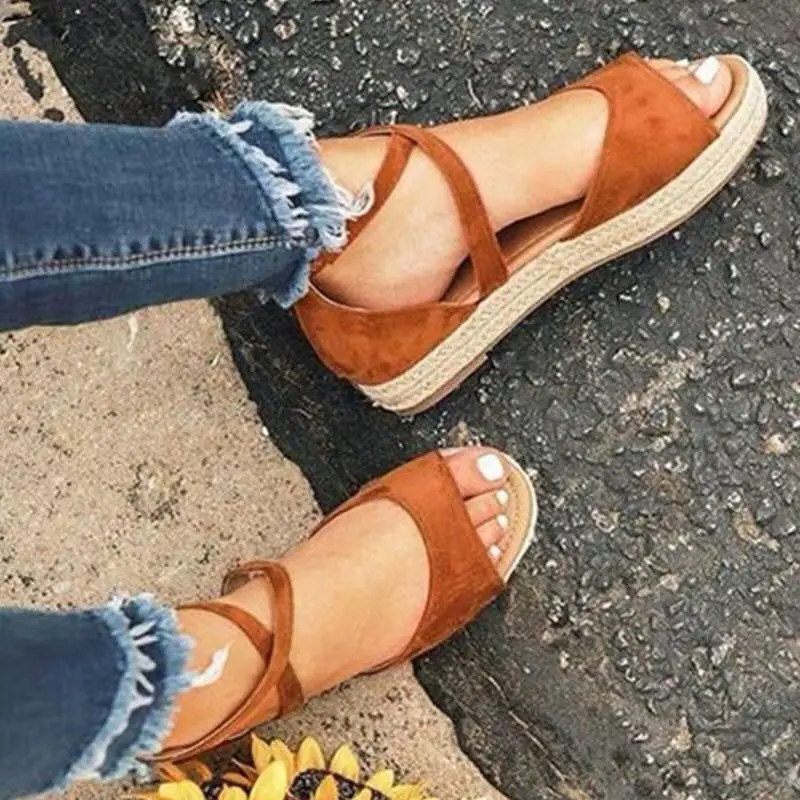 

2019 new women's sandals fashion open toe design grosgrain sandals women's flat shoes summer beach ladies sandals