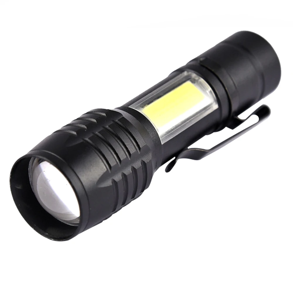 Из алюминиевого сплава для улицы COB USB Перезаряжаемый Zoom-able светодиодный фонарик CampingTorch лампа