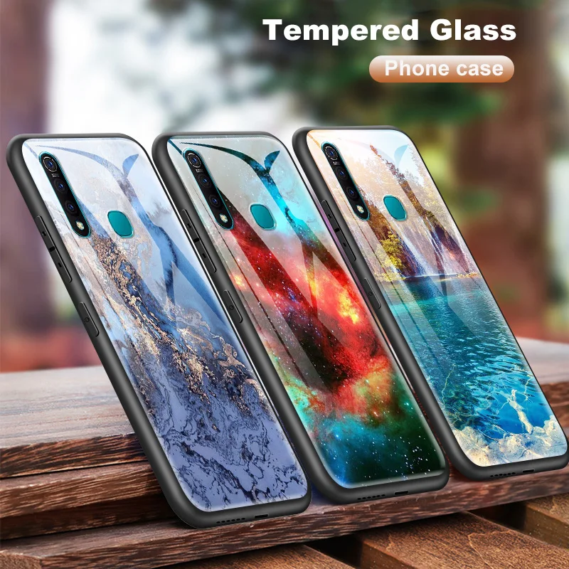 Закаленное Стекло КРЫШКА ДЛЯ VIVO Y3 Y71 Y75 Y79 Y83 Y85 Y93 Y97 X21i UD X23 X27 Pro Z3 Z5X V5S V7 плюс V9 V11i роспись текстура Funda