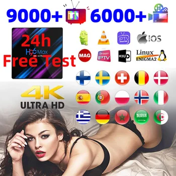 

4K Ip Android tv box Sweden Germany Arabic Greek Support Ip Dutch tv Belgium Czech Netherlands for Smart tv M3U No APP Included