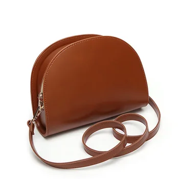 

2020 Fashion Women's shoulder bags Famous Brand semicircle pu Leather Shoulder Bags Ladies Totes Simple Women Messenger Bag