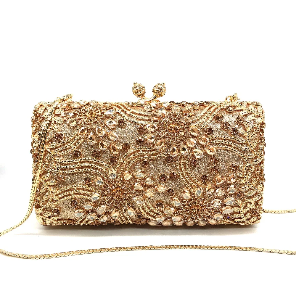 

DAIWEI New design clutch evening bags brand designer women purse soiree pochette Rhinestones crystal party clutch bags