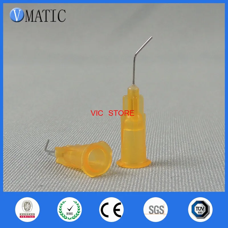 Free Shipping 100 Pieces 25G 45 Bent Degree 0.5'' Glue Dispensing Needle Bayonet Type Dispenser Needles 1/2 Inch | Обустройство