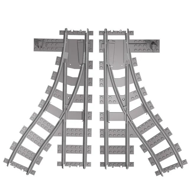 Train Track Rail Bricks Soft Track Cruved& Straight For Kids Gift Compatible All Brands Railway 2