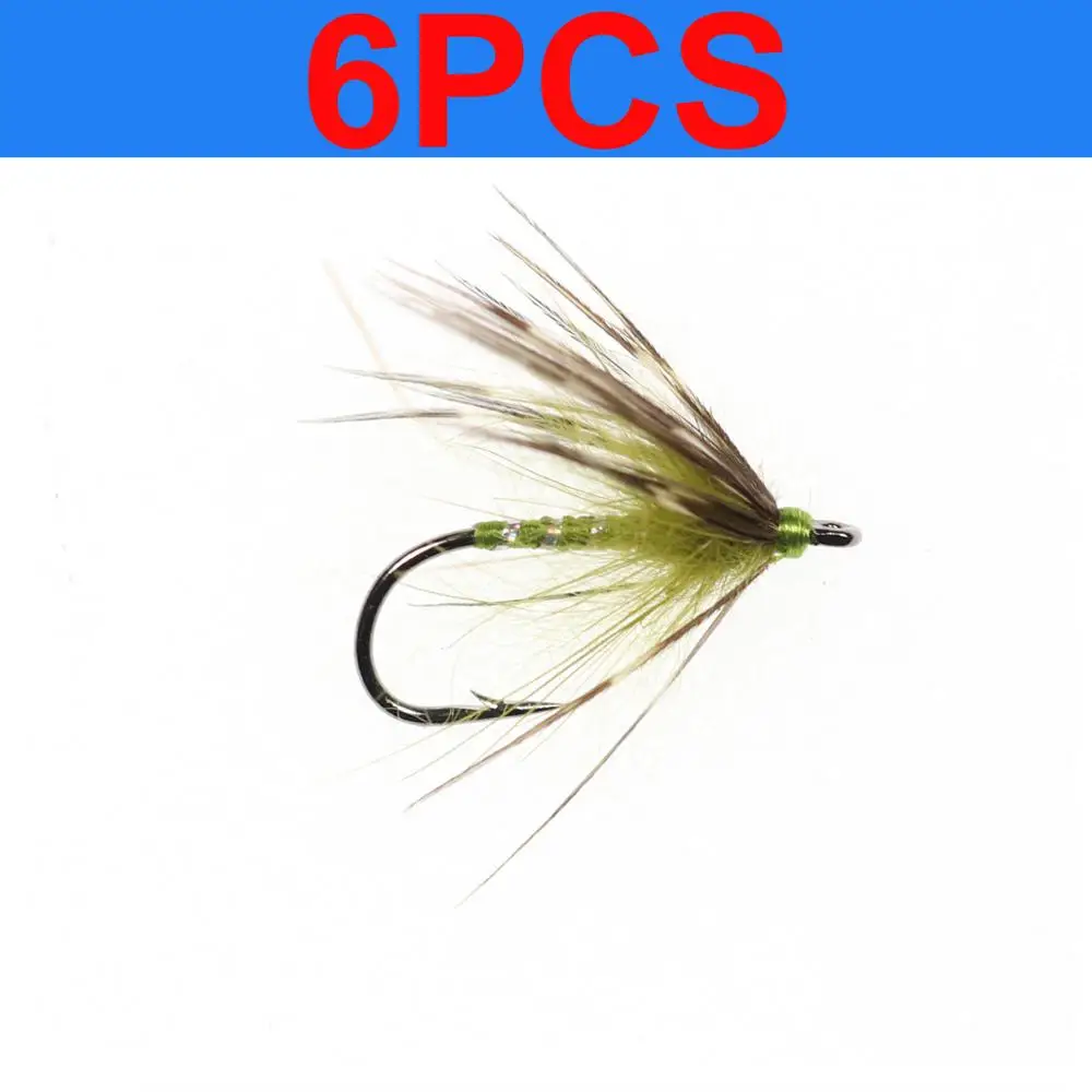 6PCS WY220A Bimoo 6 шт./лот мульти-стиль для ловли нахлыстом сухая влажная Нимфа эмергер куколки Тенкара стример каменный шарик голова Нимфа мухи форели приманки - Цвет: 6PCS WY220A