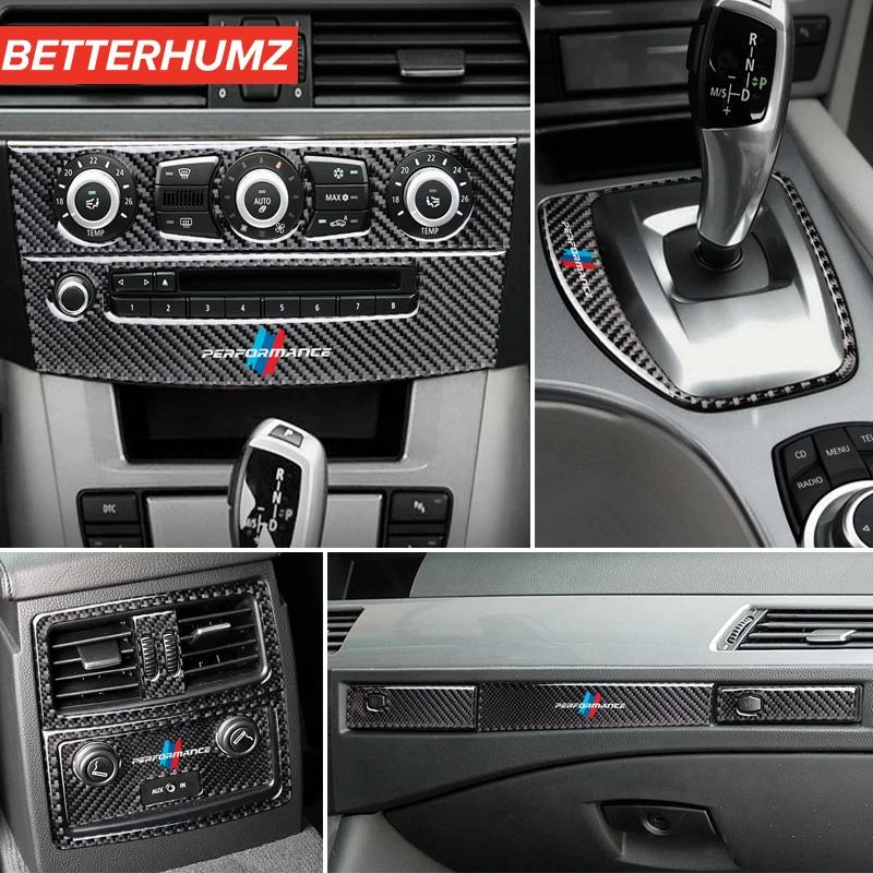 Для BMW E60 5 серия Автомобильная центральная консоль CD панель наклейки углеродное