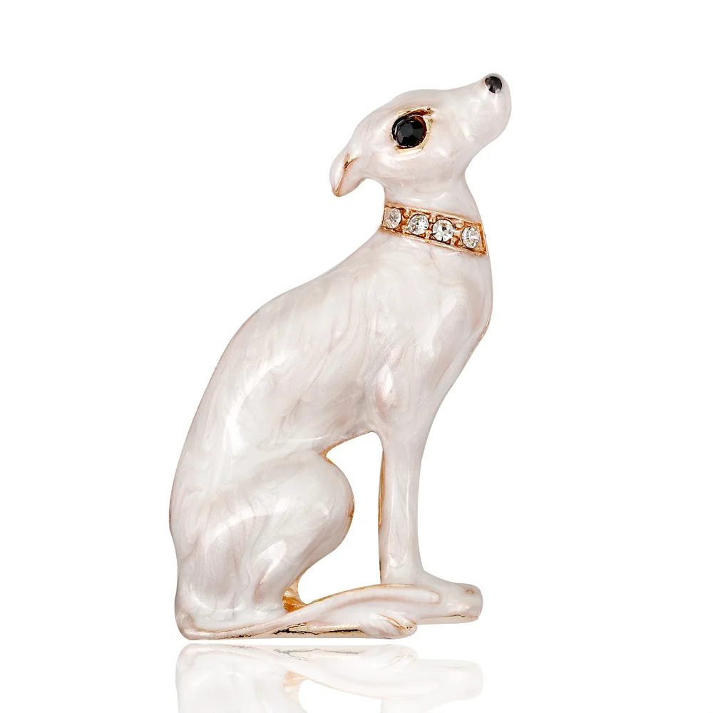 

Cute Small Dog Animal brooches pins Bejeweled For Women Man Clothing brooch Jewelry Design Decorations AL235