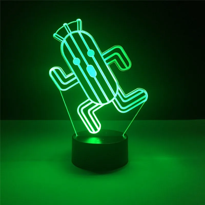 Creative Night Light LED Game Final Fantasy  Cactuar Figure USB LED Nightlamp for Children Kids Cool Bedroom Lamp Birthday Gifts