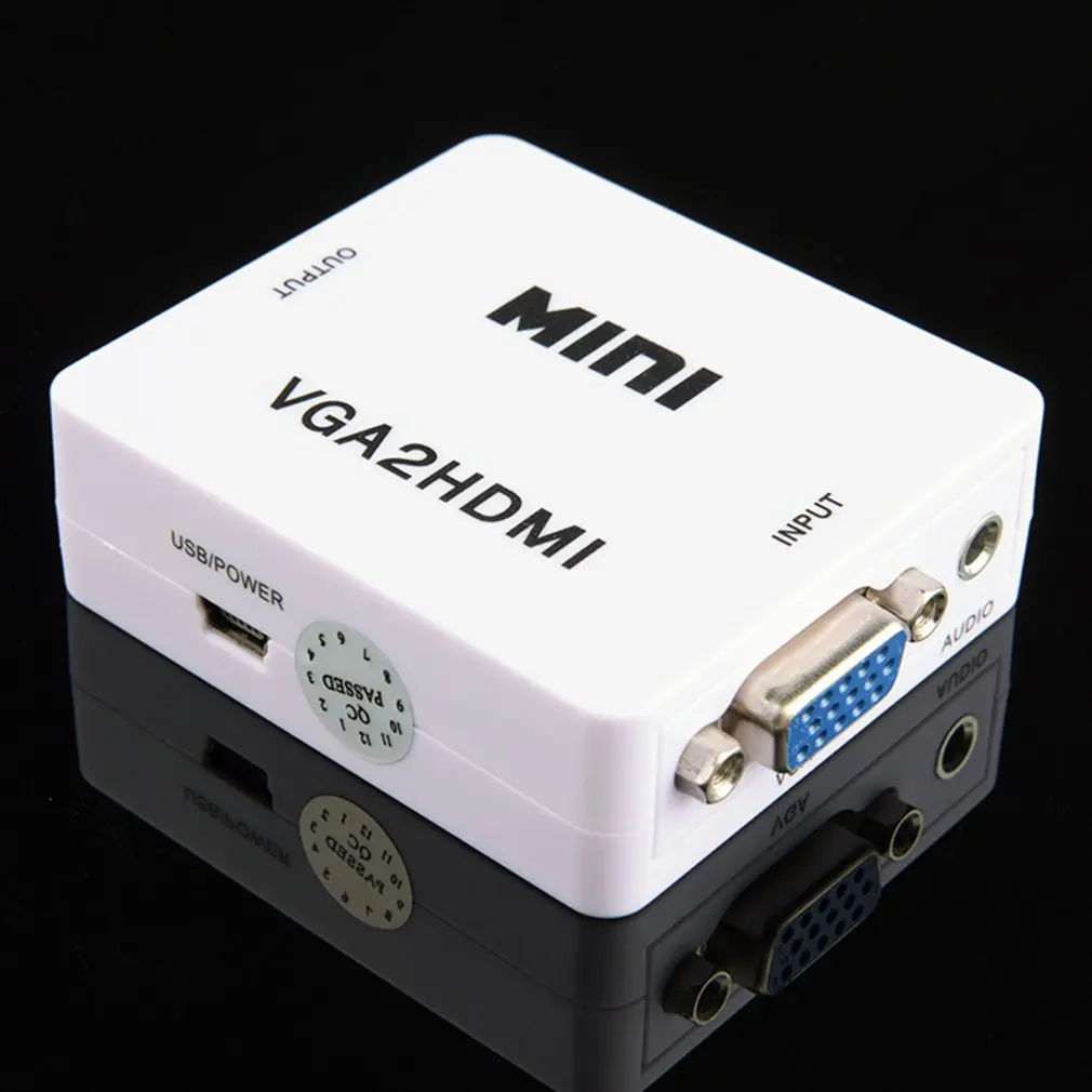VGA2HDMI мини VGA к HDMI конвертер с 1080P Аудио адаптер разъем для ноутбука ПК для HDTV проектора