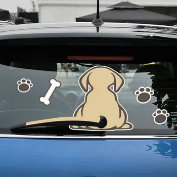 

Auto Car Sticker Vehicle Decor 28*27CM Cute Rear Window Decoration Tail Move