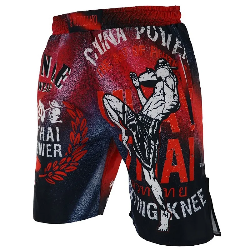 Летние мужские шорты, мужские быстросохнущие шорты, MMA, тренировки по борьбе, фитнес, Sanda Jiu Jitsu, дрессировка, тренировки по борьбе шорты из полиэстера