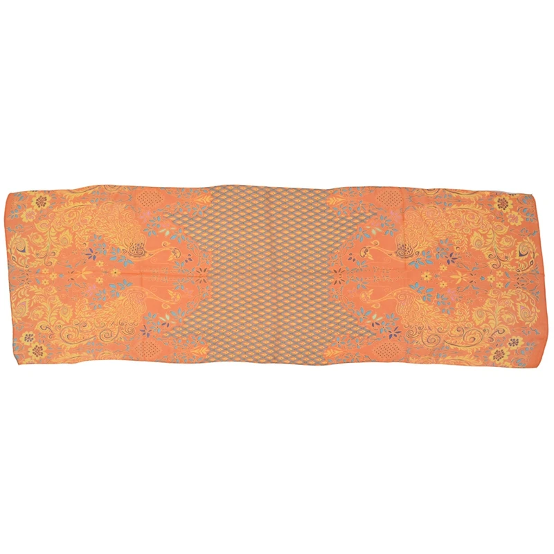 Promotion! Women Peacock Chiffon Scarf Long Soft Shawl Silk Wrap Neck Warm Stole orange