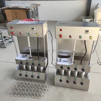 

Two customized pizza cone baking machine ice cream cone machine with beating tubes and support