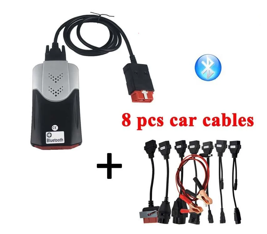 VCI vd ds150e cdp pro plus. r0 с ключом для delphis obd2 диагностический инструмент для ремонта led 3в1 сканер для автомобилей грузовиков - Цвет: new shell cable BT