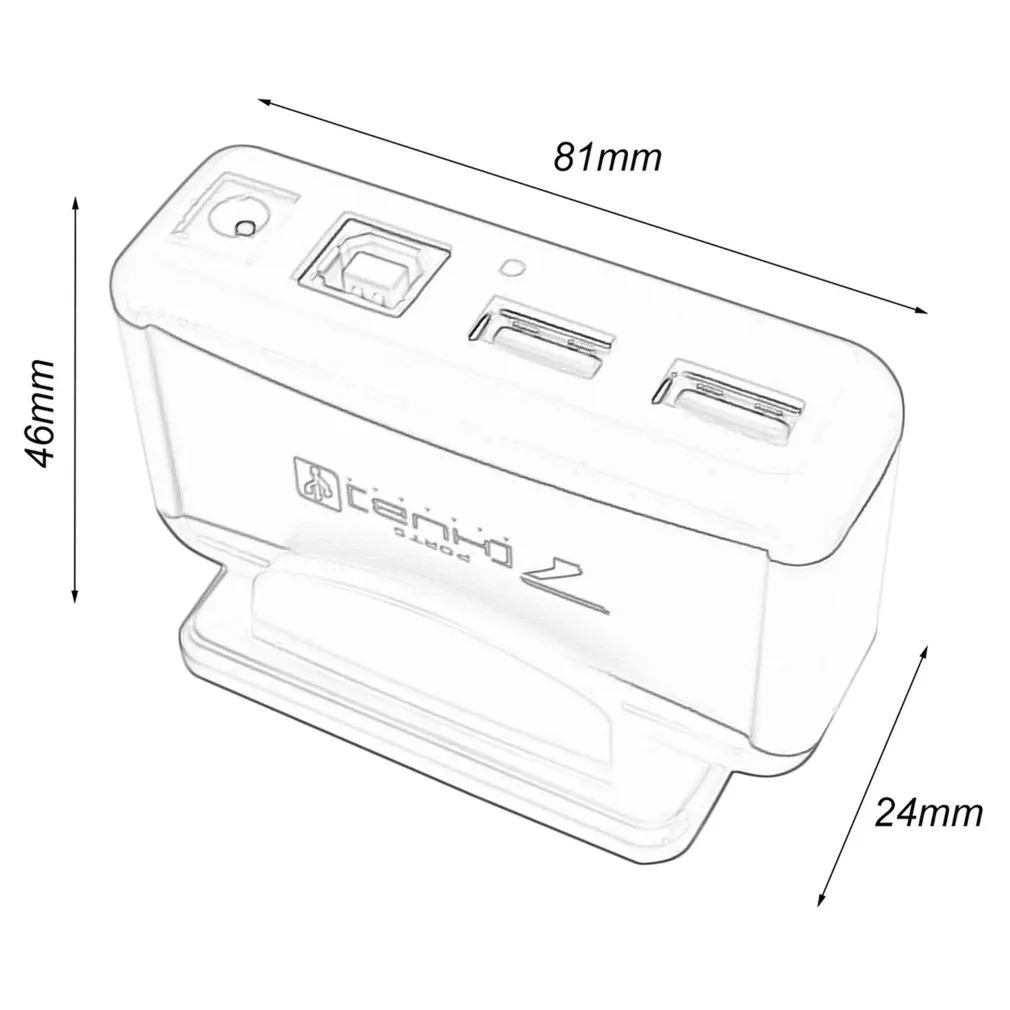 Портативный 7 Порты и разъёмы USB 2 0 концентратор высокой Скорость разветвитель с