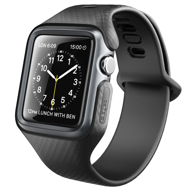 Clayco Band For Apple Watch 6/se/5/4 (40mm/44mm) Hera Series Shock  Resistant Ultra Slim Protective Bumper Case With Strap Bands - Smart  Accessories - AliExpress