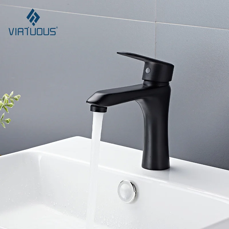 

Traditional black chrome single handle basin faucet MP-10064
