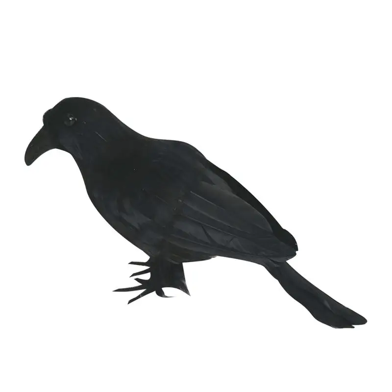 

Artificial Crow Black Bird Raven Prop Decor For Halloween Display Event Party Home Bar Decoration Supplies Gift