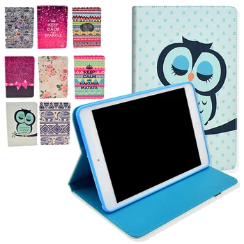 

Case For Ipad Air 2 A1566 A1567 Owl Elephant PU Leather Stand Flip Cover Folio Tablet Cases Funda Shockproof
