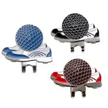 1pcs Golf Ball Maker Golf Hat Clip with Detachable Magnetic Ball Marker Sneaker Pattern Golf Hat Clip Marker Golf Equipment Golf
