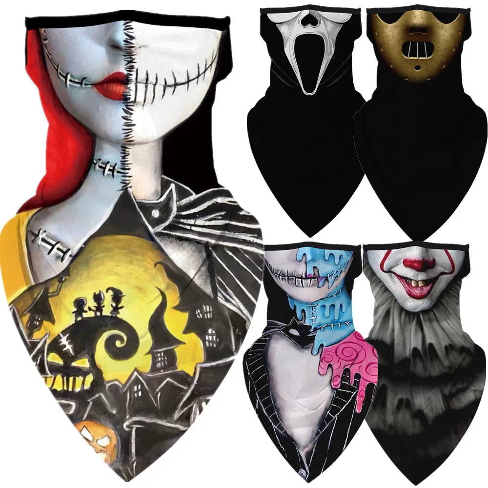 

Halloween The Nightmare Before Christmas Killers Motorcycle Cycling Neck Scarf Masks Bandana Headband Cosplay Balaclava