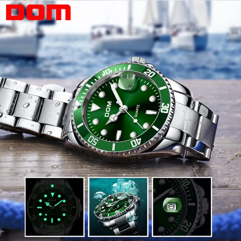 Часы DOM Top M 1263D 3M мужские спортивные водонепроницаемые из нержавеющей стали