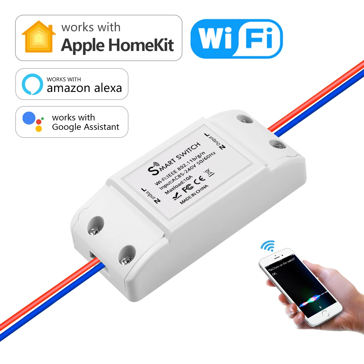 Work with Alexa、Homekit、Google Home