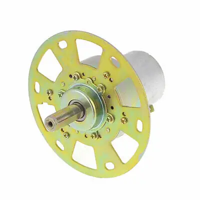 

DC 12V Rated Voltage 0.04A 6.5RPM Output Speed Bronze Tone Motor