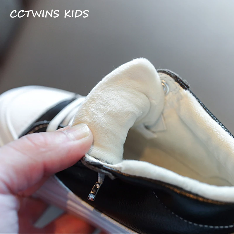 CCTWINS/детская обувь; коллекция года; Сезон Зима; модные спортивные кроссовки для девочек; Белые Повседневные кроссовки для детей с мехом; Теплая обувь; FC2709