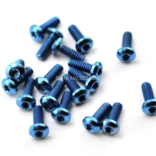 5 шт. M2.1 нож винт титановый сплав T6 Слива гайка t6 torx Винт для ножа